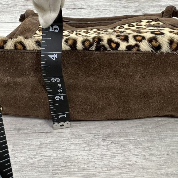 NWT LA GIOE DI TOSCANA Limited Edition Brown Calf Hair Suede Leather Handbag - Picture 11 of 12